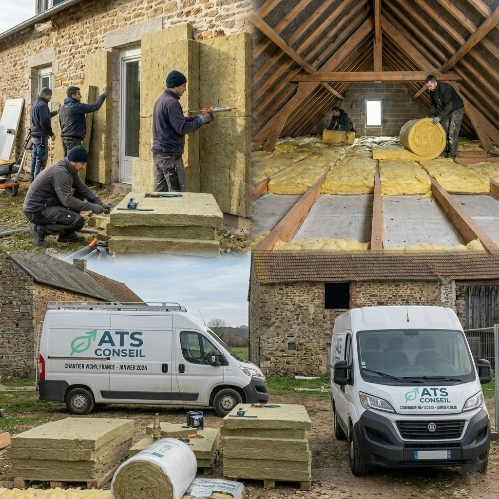 Travaux d'isolation thermique